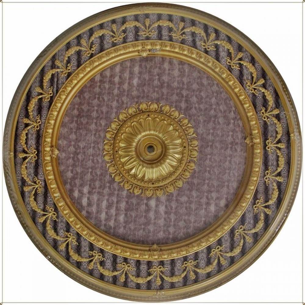 160 Cm Yuvarlak Osmanli Saray Tavan S-359 Avize Gobegi Altin Varak Kaplamali 3D